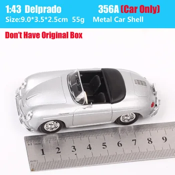 Bez pudełka Delprado Classic 1:43 Skala 356A 356 Speedster Samochód Sportowy T1, Metalowe, do Odlewania pod Ciśnieniem i Zabawki, pojazdy Auto Cabrio Model Samochodu Zabawka  5