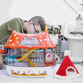 Chomik Nocne Zimowy Spania Mały Komórka Mini Świąteczne Akcesoria Dla Zwierząt Domowych Schronienie Zwierząt Morskich Ciepła Namiot Dom  3