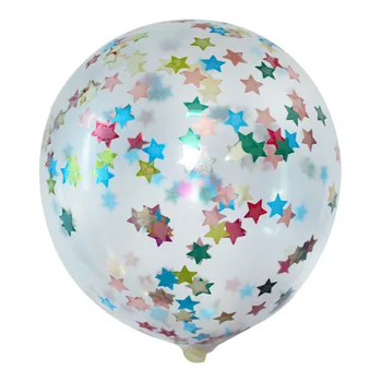 Naciśnij i Wdrażanie Kod Mały Prezent Świąteczny Ślubna Ozdoba Uznanie Brokat Przezroczysty Latex Konfetti Balon  5