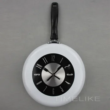 Zegar ścienny dla Skovorody z Metalu 10 cali Kreatywne Stylowe do Dekoracji Kuchni Artystyczne Zegarek  1